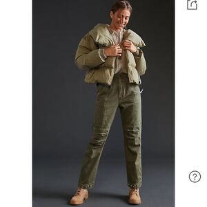 Anthropologie Blue Revival Utility Pants in Green NEW Size 26